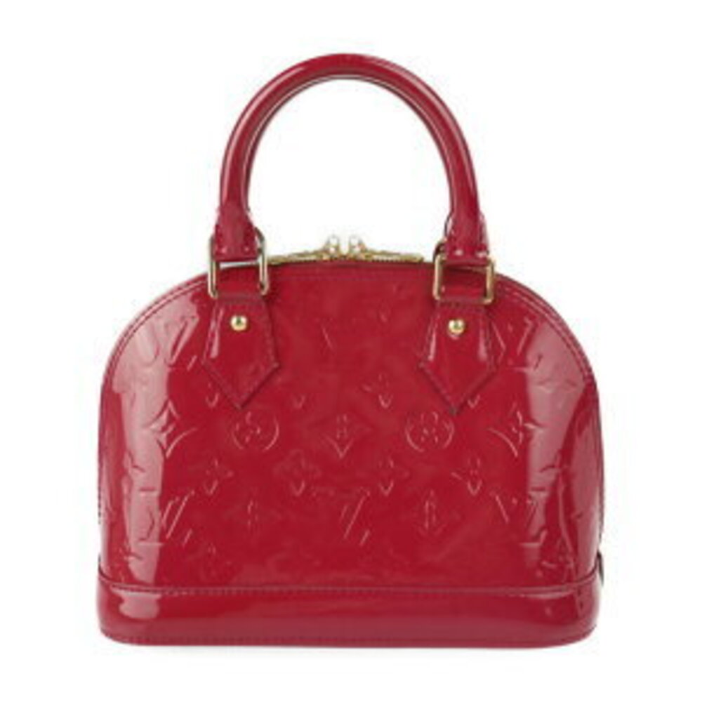 LOUIS VUITTON Alma Vernis handbag patent leather Pomme d Amour shoulder bag - Picture 3 of 9